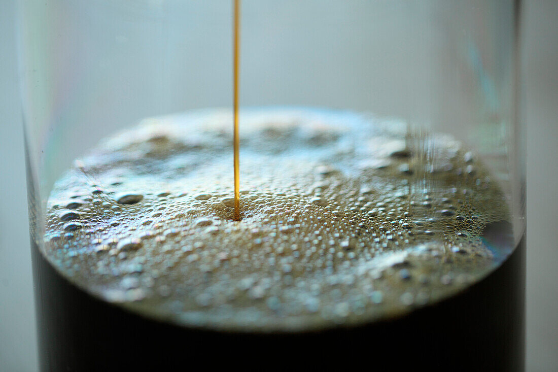 Black coffee in glass, Kenwood, California, USA