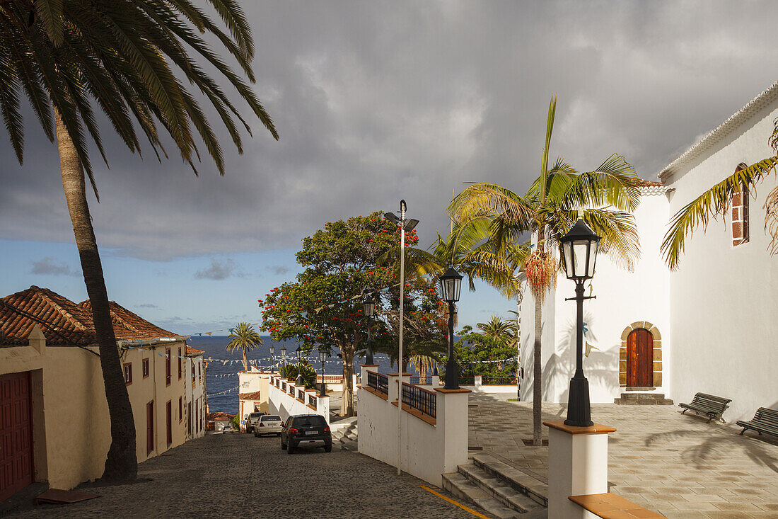 bei der Kirche, San Andres, Dorf, San Andres y Sauces, UNESCO Biosphärenreservat, La Palma, Kanarische Inseln, Spanien, Europa