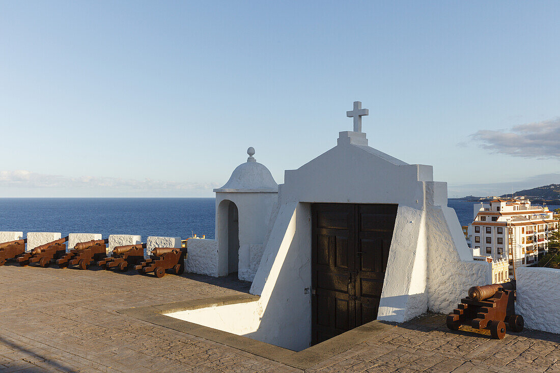 view from Castillo de La Virgen, fortress, Santa Cruz de La Palma, capital of the island, UNESCO Biosphere Reserve, Atlantic, La Palma, Canary Islands, Spain, Europe