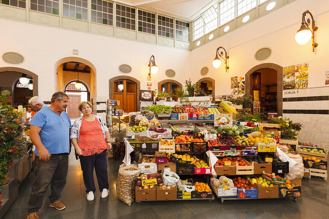 Mercado, Markthalle, Santa Cruz de La Palma, Hauptstadt der Insel, UNESCO Biosphärenreservat, La Palma, Kanarische Inseln, Spanien, Europa