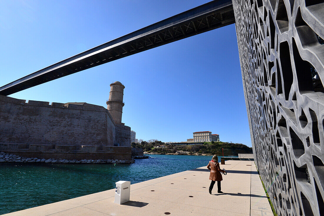 Museum des Civilisation et Mediterranee am Port Maritime, Marseille, Provence, Frankreich