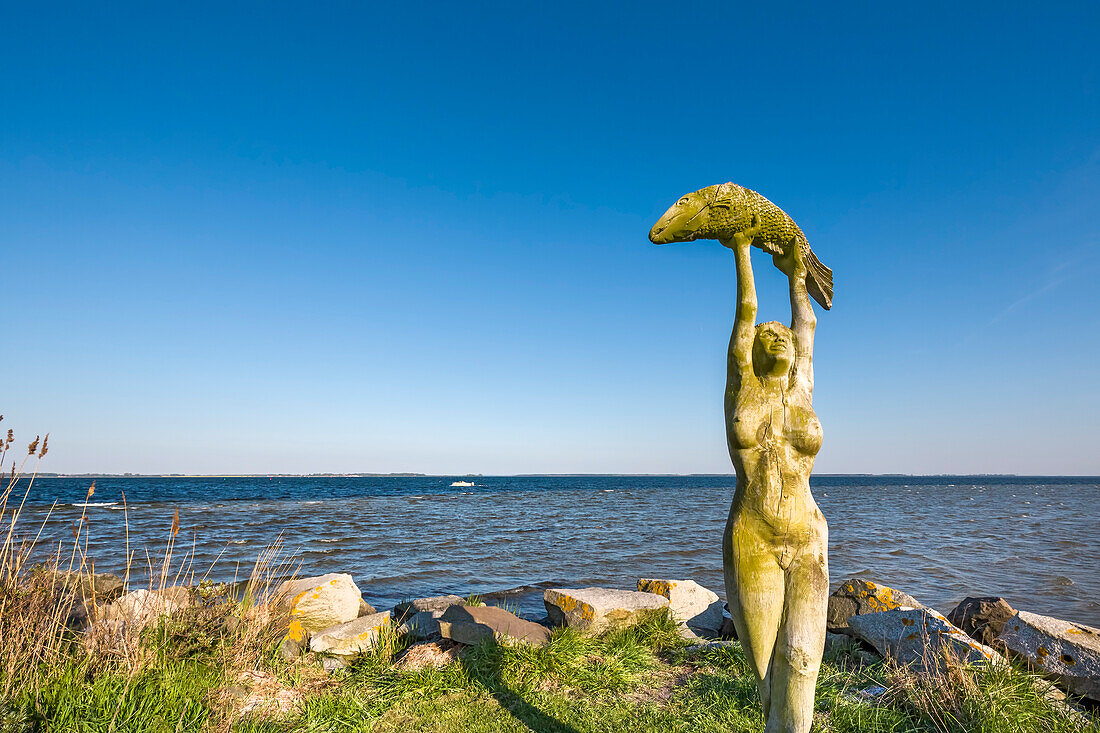 Sculpture, Neuendorf, Hiddensee island, Mecklenburg-Western Pomerania, Germany
