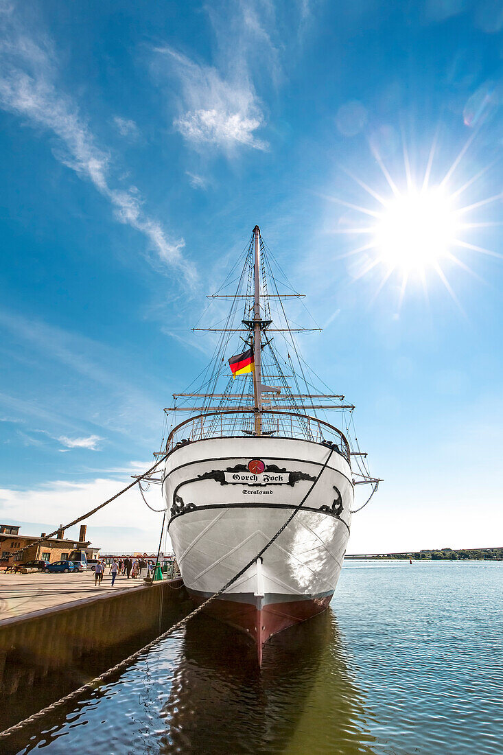 Sailing ship Gorch Fock, Stralsund, Mecklenburg-Western Pomerania, Germany
