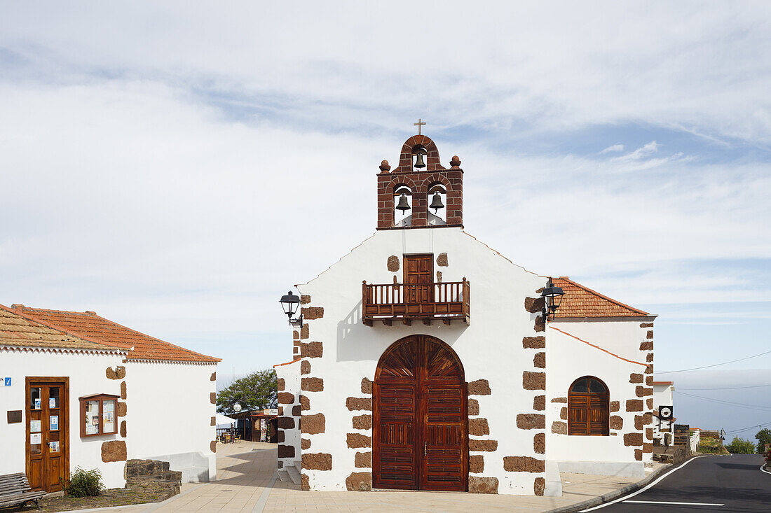 church, Las Tricias, village near Puntagorda, UNESCO Biosphere Reserve, La Palma, Canary Islands, Spain, Europe