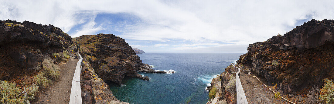 Punta y Prois de Santo Domingo, Puertito de Santo Domingo, Atlantik, UNESCO Biosphärenreservat, La Palma, Kanarische Inseln, Spanien, Europa