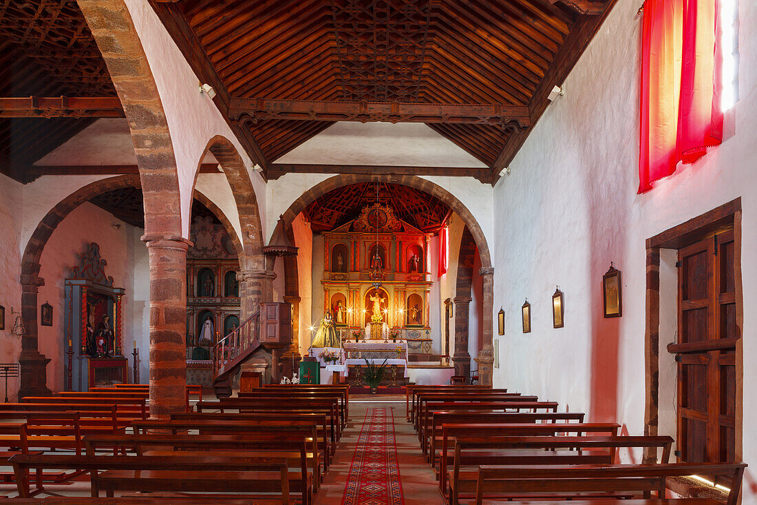 Iglesia Nuestra Senora de la Luz, church, Santo Domingo de Garafia, 16th./17th. century, UNESCO Biosphere Reserve, La Palma, Canary Islands, Spain, Europe