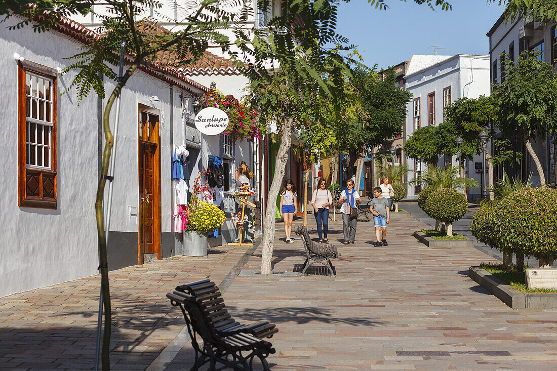 Avenida Real, Altstadt, Los Llanos de Aridane, UNESCO Biosphärenreservat,  La Palma, Kanarische Inseln, Spanien, Europa