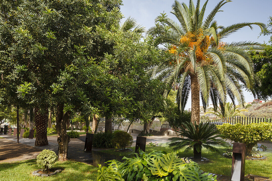 El Jardin de las Delicias, Parque Botanico, Stadtpark, Los Llanos de Aridane, UNESCO Biosphärenreservat,  La Palma, Kanarische Inseln, Spanien, Europa