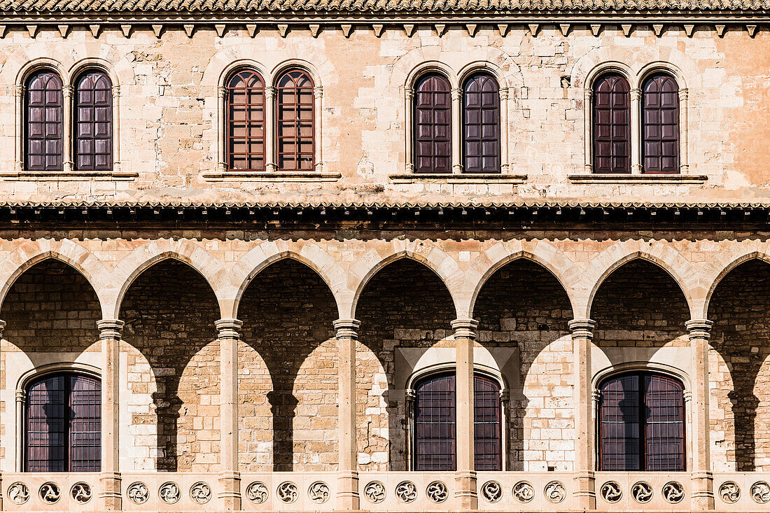 Facade, Almudaina Palace, Palma de Mallorca, Mallorca, Spain