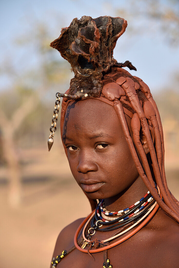 Married Himba woman, Kaokoveld Desert, Namibia