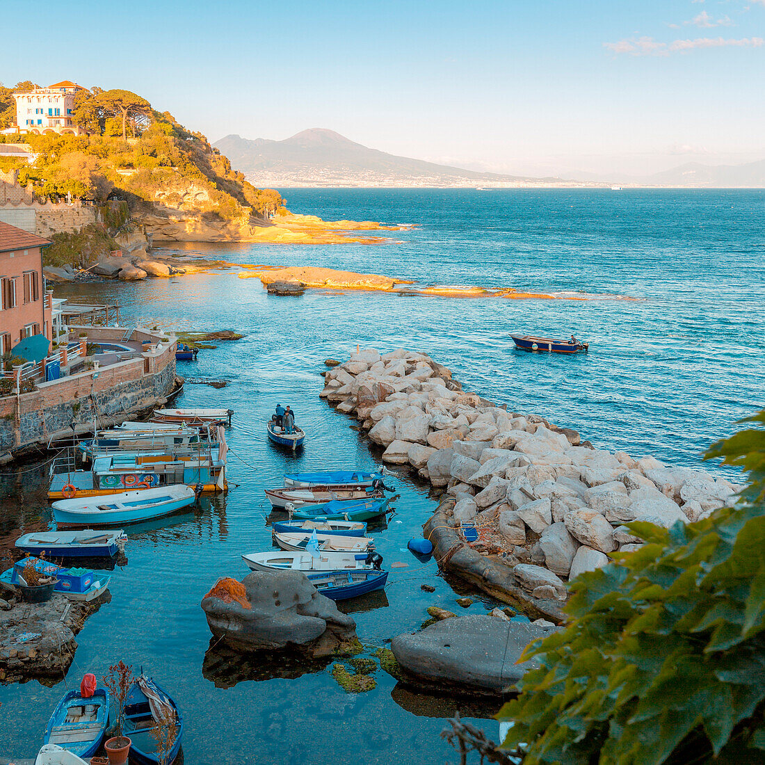 Napoli, panoramic view of the bay from Marechiaro, Posillipo, Campania, Italy