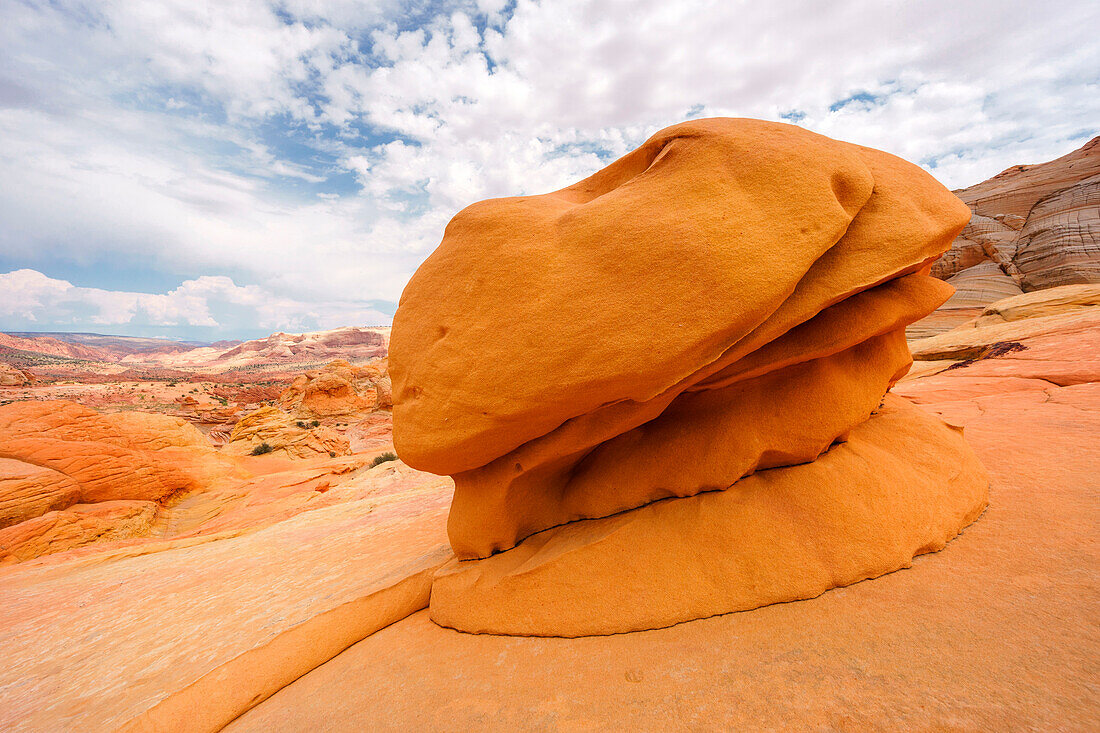 Hamburger Rock, amazing rock formation near The Wave, Coyote Buttes North, Arizona, West coast, Usa