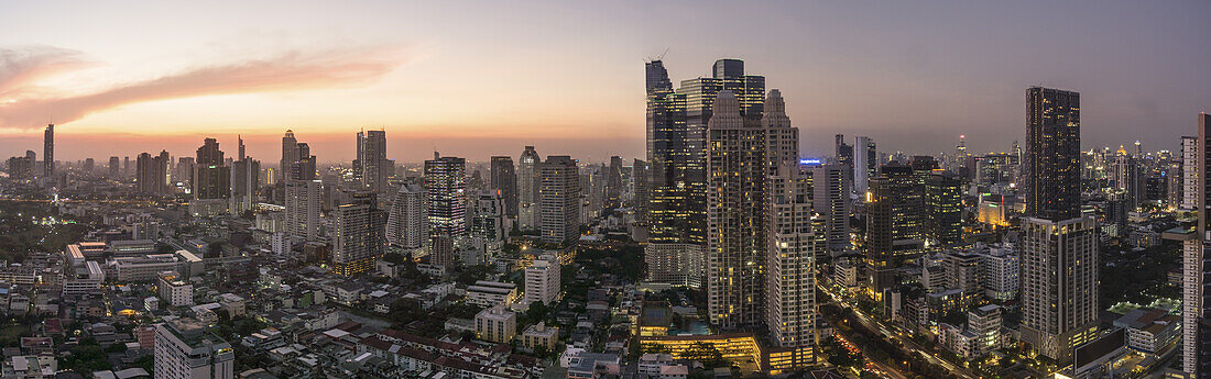 Skyline, view from Zoom Bar, Anantara Sathorn, Bangkok, Thailand