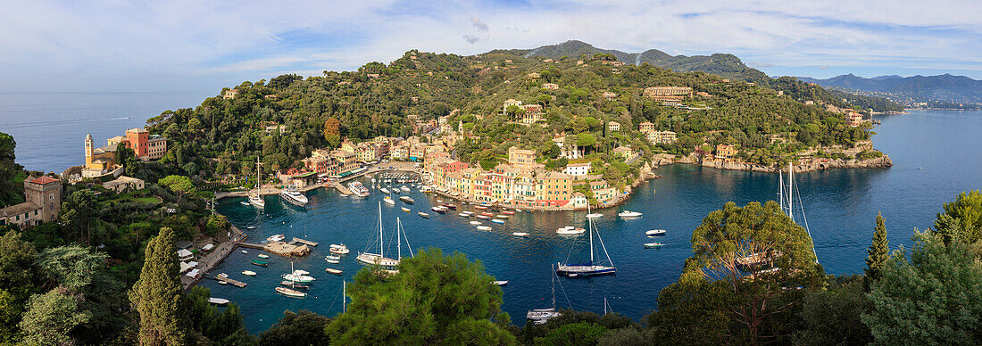 Panoramic of Portofino, province of Genoa, Liguria, Italy
