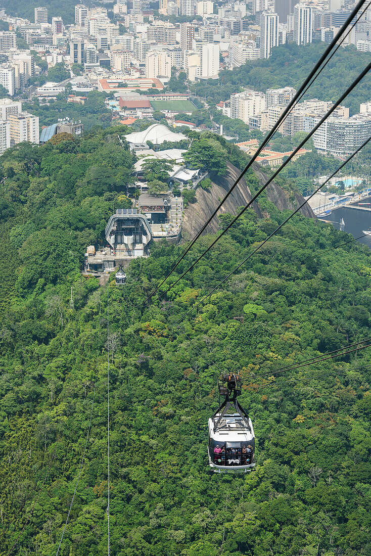 View from the Sugar Loaf Cable Car in Rio de Janeiro, Brazil