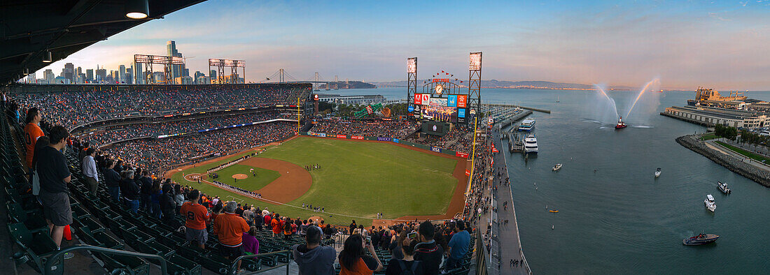baseball park with audience, San Francisco, California, USA