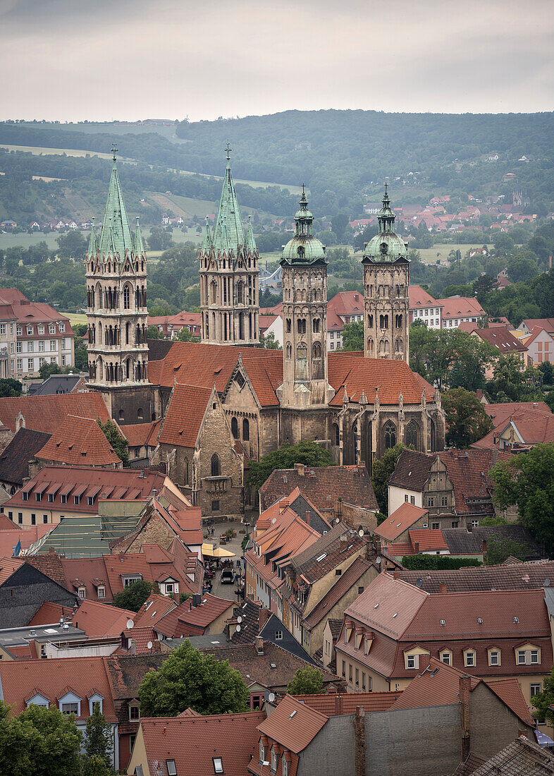 view over Naumburg with cathedral St.Peter and Paul, Saxony-Anhalt, Germany