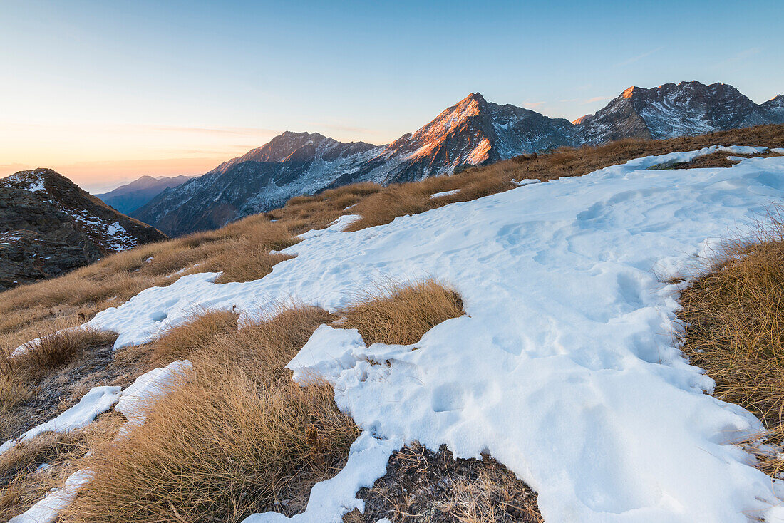 Sunrise from Monte del Diavolo, Valle Soana, Gran Paradiso National Park, Piedmont, Province of Turin, Italian alps, Italy