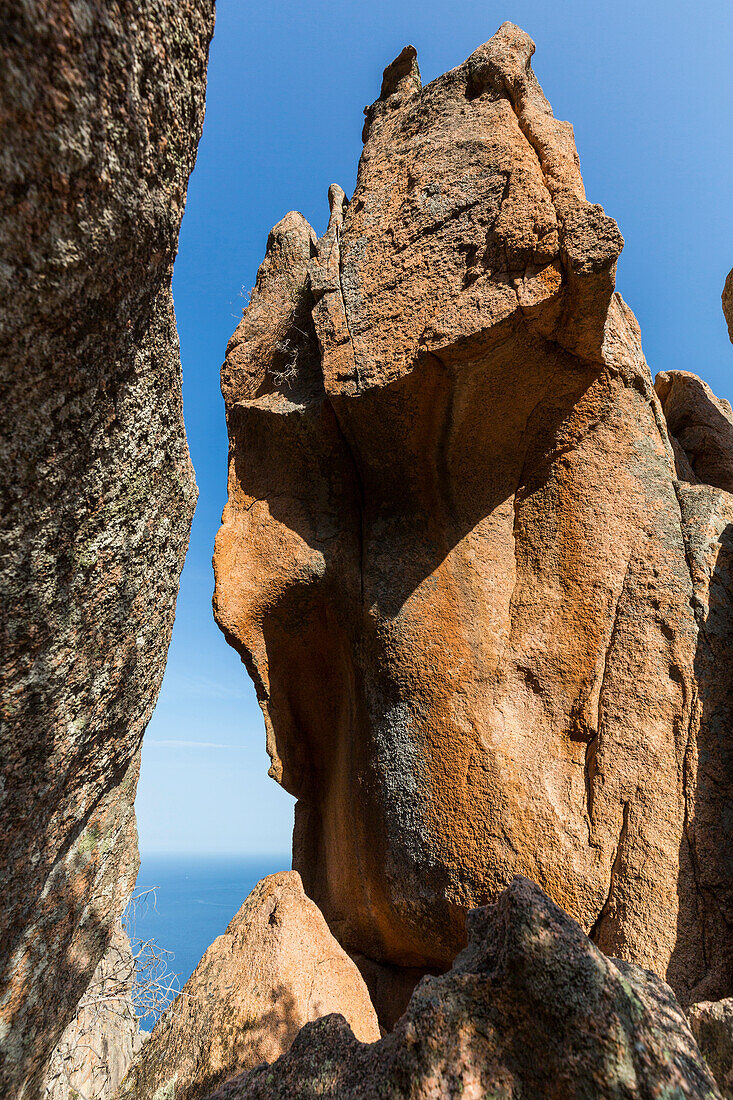 The red rocks of Calanchi di Piana (Les calanques de Piana), gulf of Porto, Southern Corsica, France