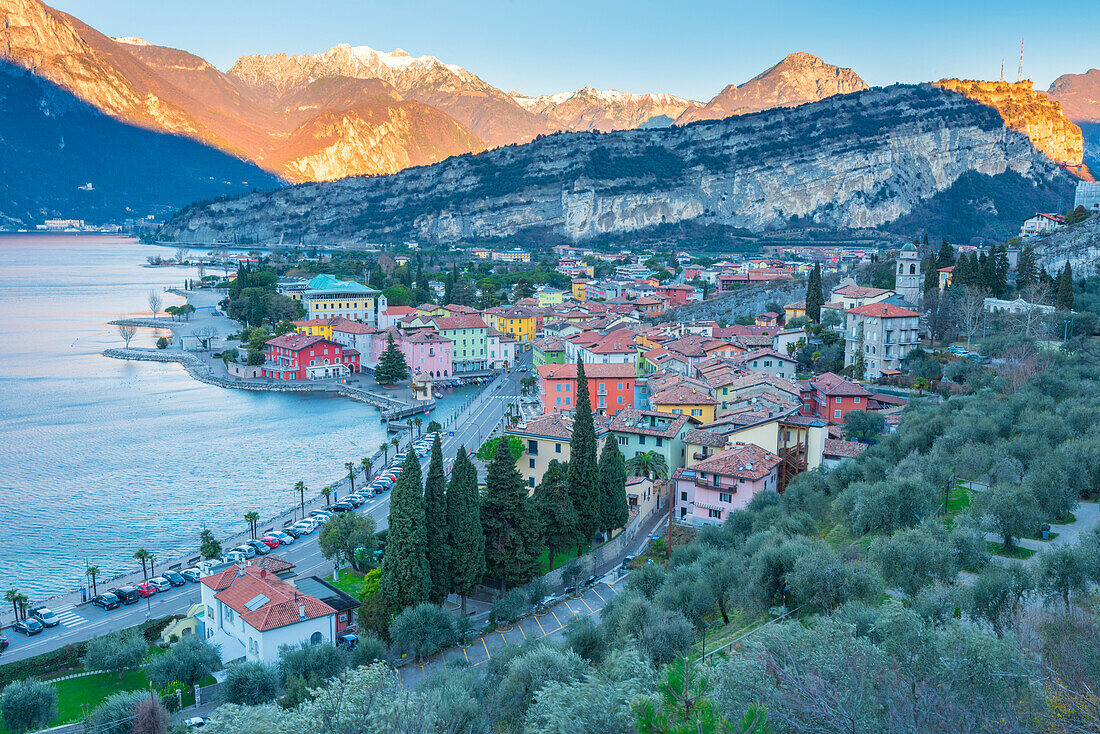 Torbole on Garda lake at sunrise Europe, Italy, Trentino, Torbole, Garda lake