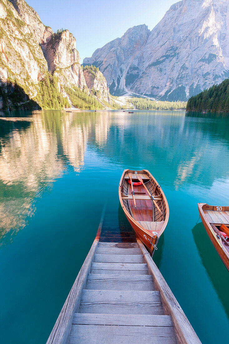 Lake Braies, Braies, Bolzano province , Trentino Alto Adige, Italy