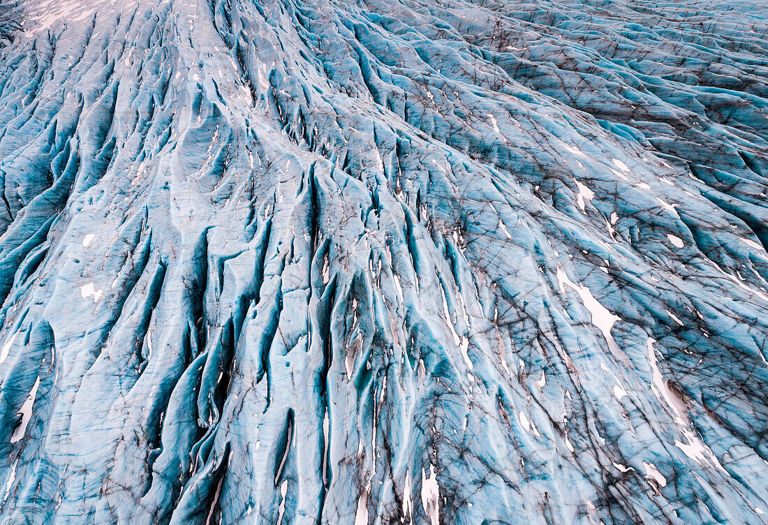 Aerial view of Vatnajokull glacier, Southern Iceland