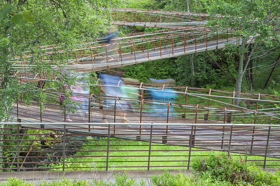 Aussichtsweg an der Schlucht Gudbrandsjuvet im Tal Valldalen am Fluss Valldøla, Valldal, Møre og Romsdal, Fjordnorwegen, Südnorwegen, Norwegen, Skandinavien, Nordeuropa, Europa