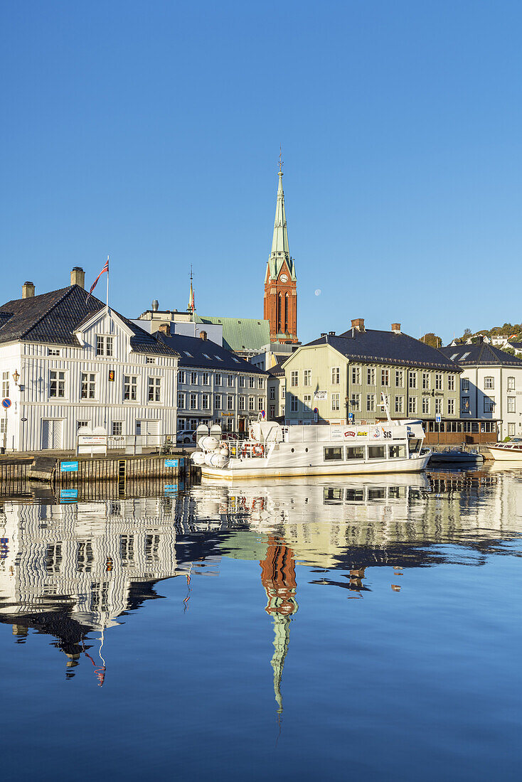 View to the old town and the harbour Pollen of Arendal, Aust-Agder, Sørlandet, Southern Norway, Norway, Scandinavia, Northern Europe, Europe