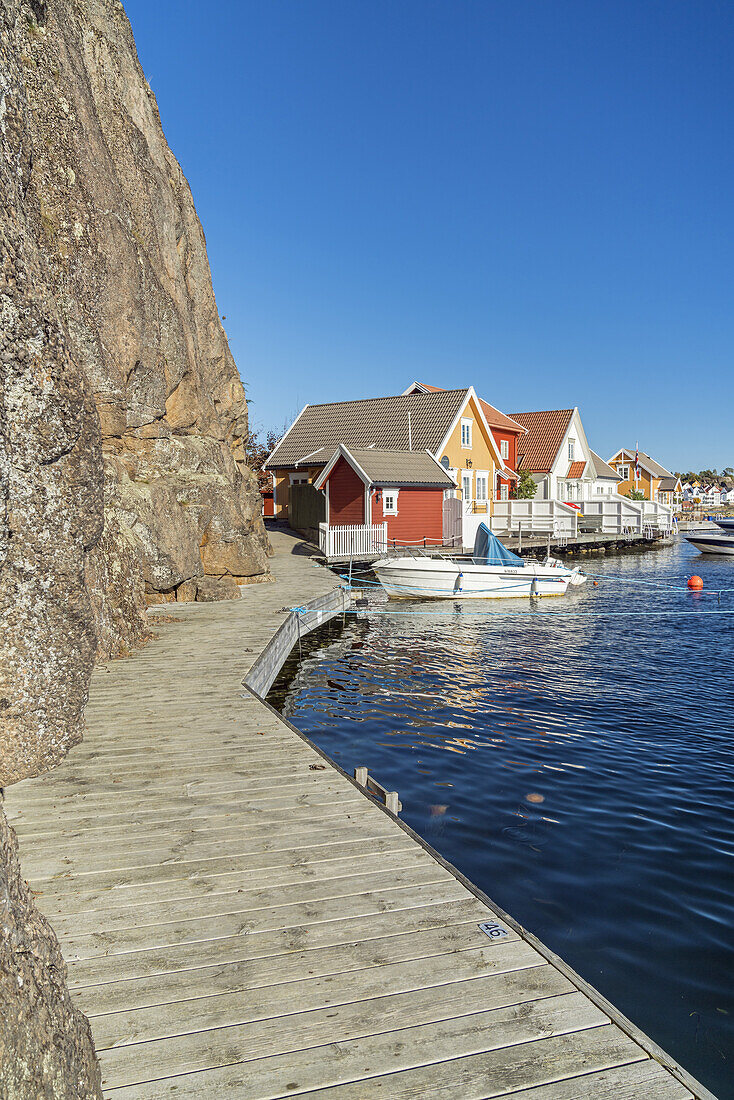 Häuser in Gjeving, Aust-Agder, Sørlandet, Südnorwegen, Norwegen, Skandinavien, Nordeuropa, Europa