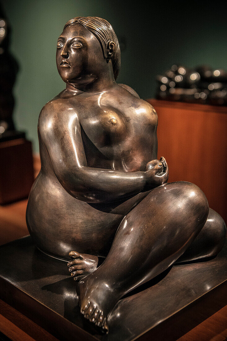 Bronze Skulpturen von nackten dicken Menschen des Künstlers Fernando Botero, Botero Museum (Museo Botero), Hauptstadt Bogota, Departmento Cundinamarca, Kolumbien, Südamerika
