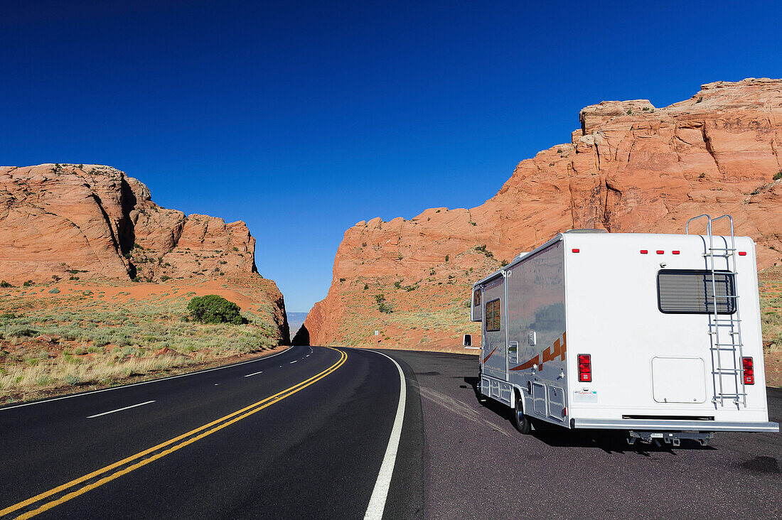 travelling in a Camper van through Arizona, USA