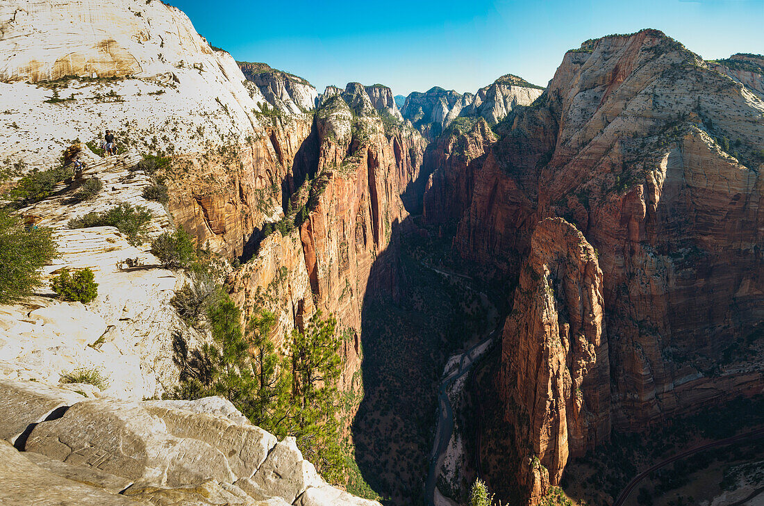 Hiking in Zion Canyon, Utah, USA