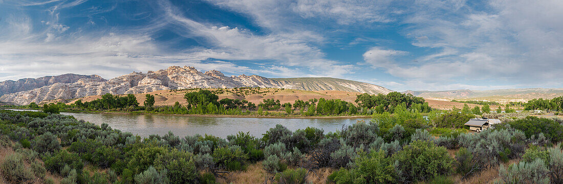Camping at the Green River, Dinosaur National Monument, Utah,  USA