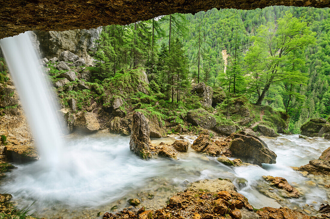 Pericnik waterfall, valley of Vrata, Triglav National Park, Julian Alps, Slowenia