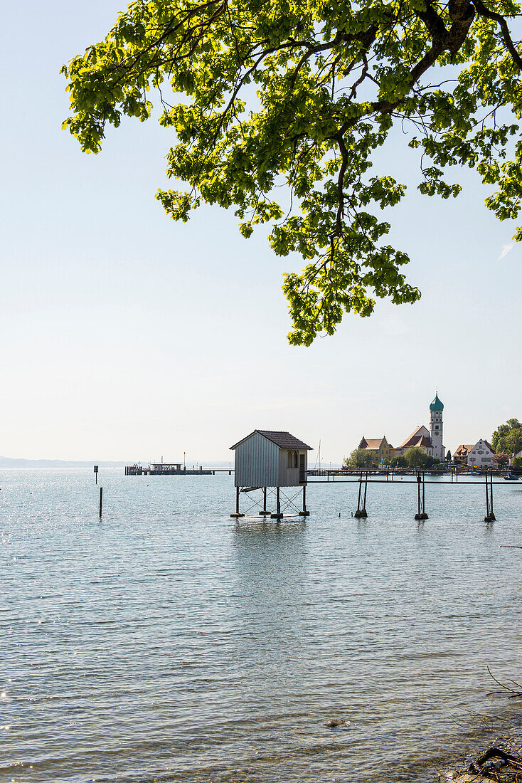 Bathhouse, Wasserburg, Lake Constance, Bavaria, Germany