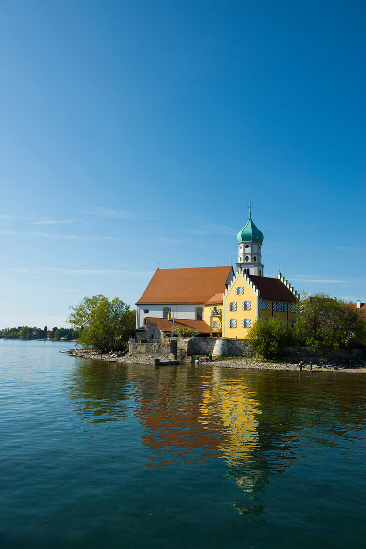 Kirche Sankt Georg, Wasserburg, Bodensee, Bayern, Deutschland