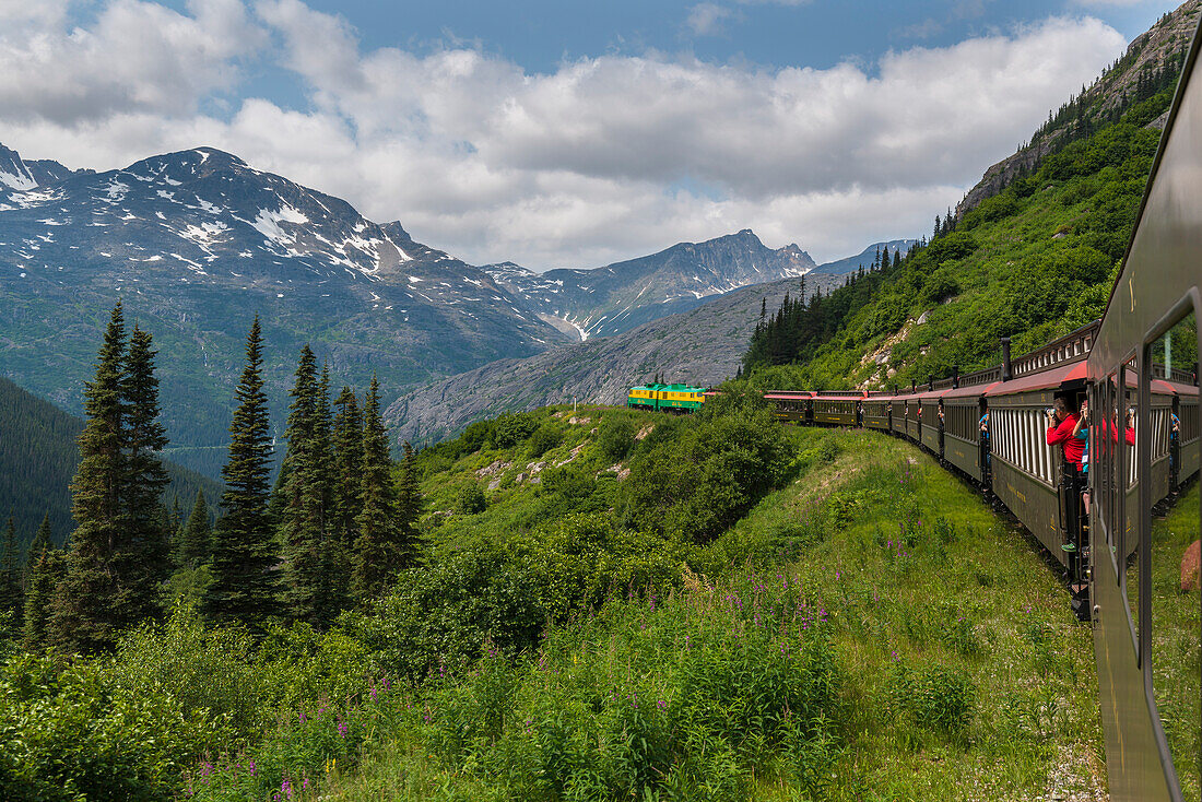 White Pass Yukon Route Richtung Norden, Alaska, USA