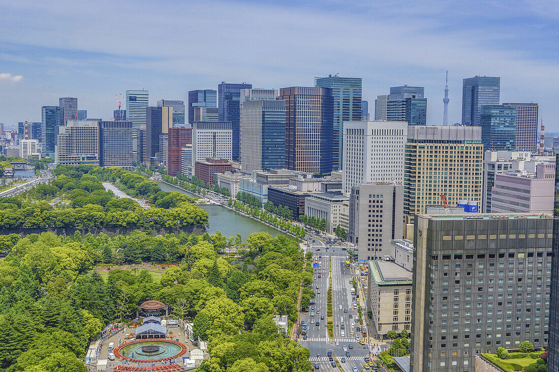 Japan, Tokyo City, Marunouchi District Skyline