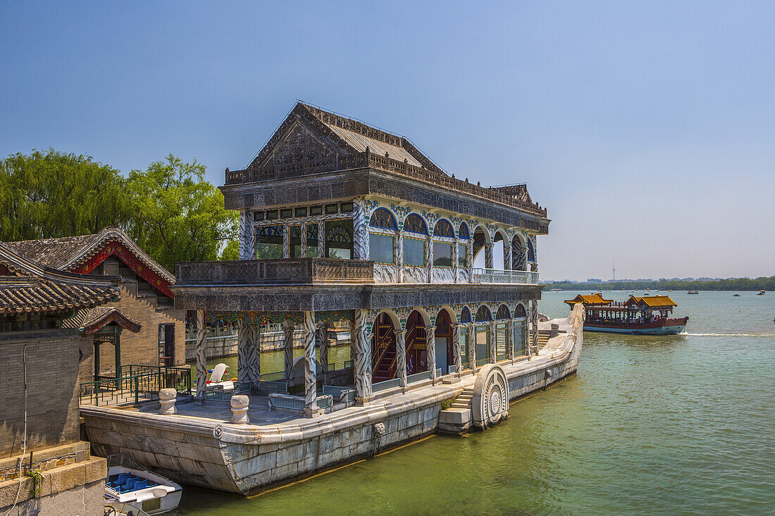 China, Beijin City, The Summer Palace, Marble Boat