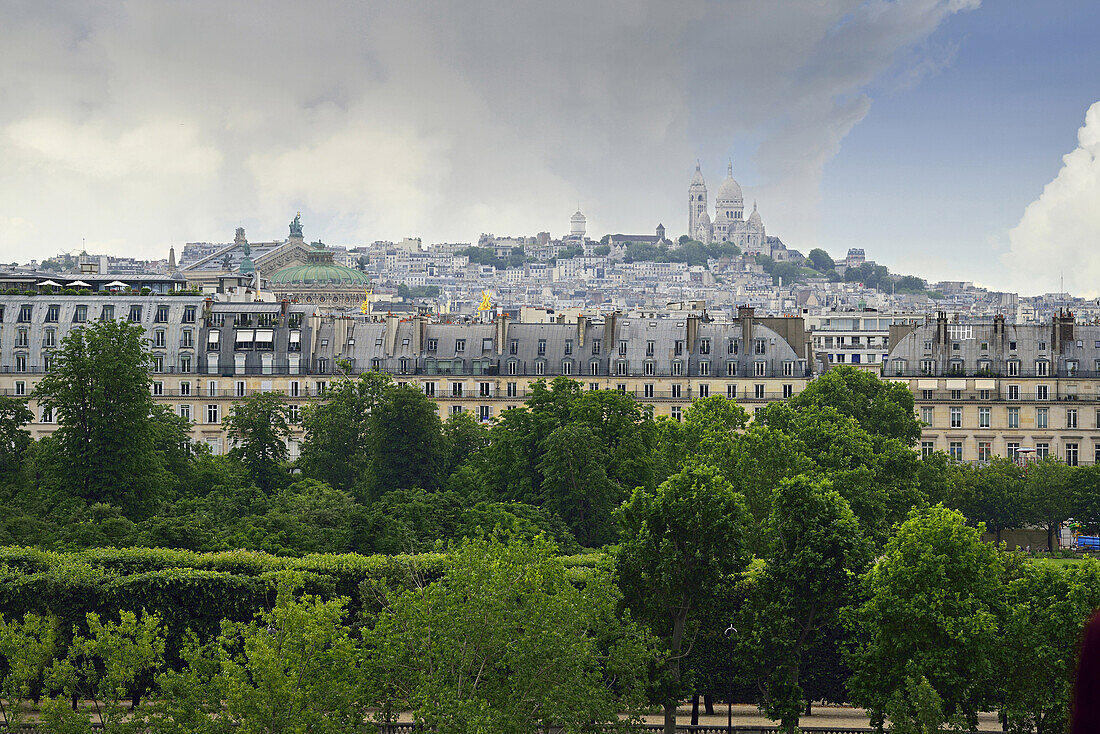 Europe France Paris Montmartre view from the terrace of the Musee d'Orsay