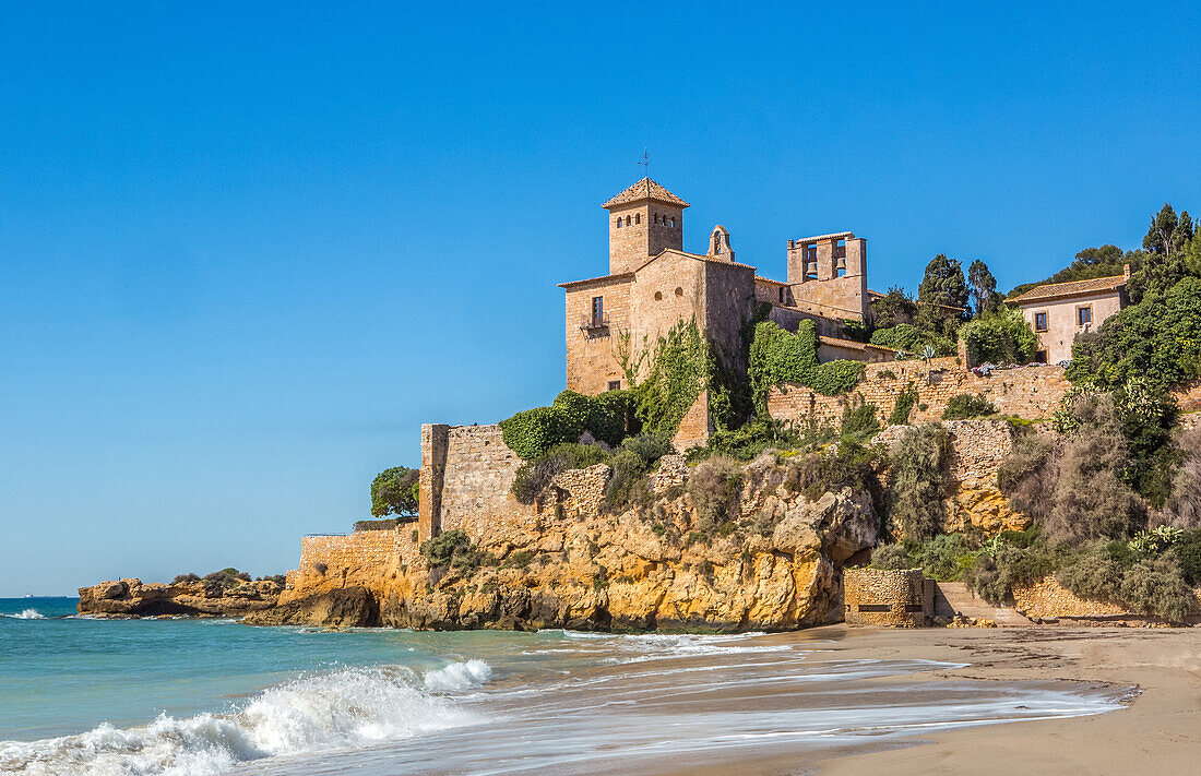 Spain, Catalonia, Tarragona Province, Tamariu Castle