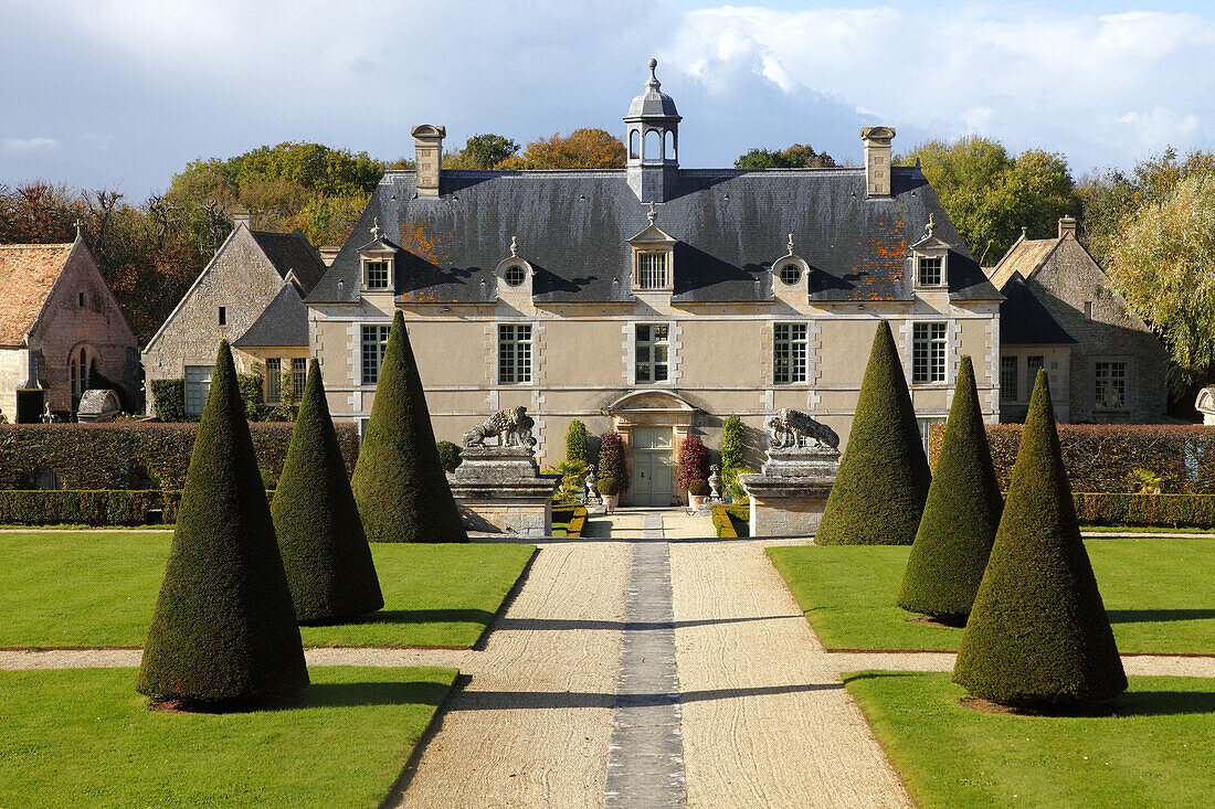 France, Normandie, Calvados (14), Bessin, Saint Gabriel Brecy, castle and garden