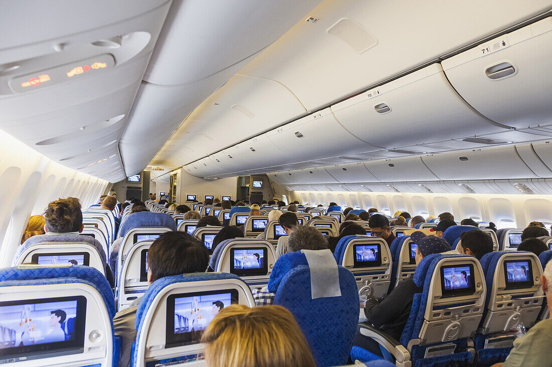 Aeroplane Inflight Cabin and Passengers