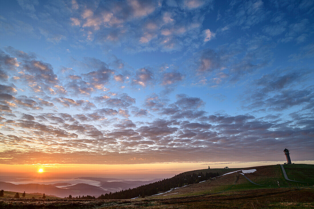 Sunrise at Feldberg, Feldberg, Black Forest, Baden-Wuerttemberg, Germany