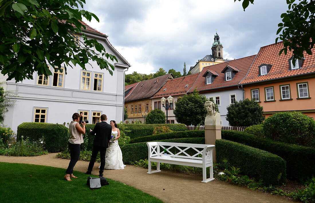 At the Schiller house in Rudolstadt, Thuringia woods, Thuringia, Eastgermany, Germany