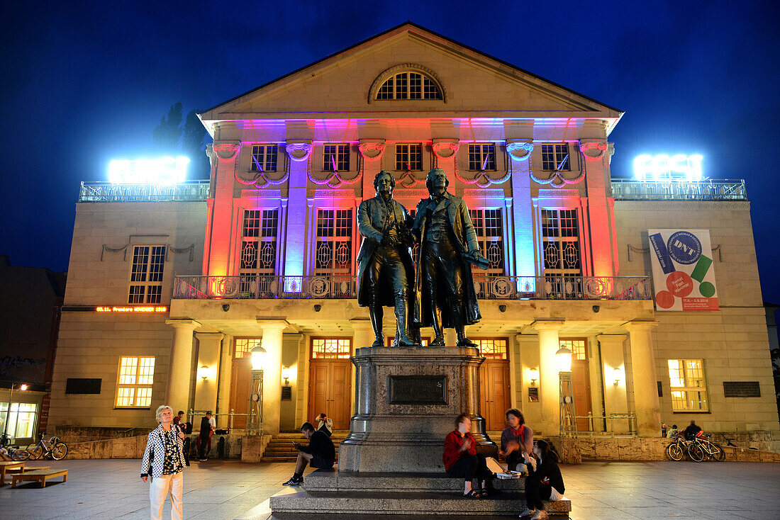 on the Theater place in Weimar, Thuringia, Eastgermany, Germany