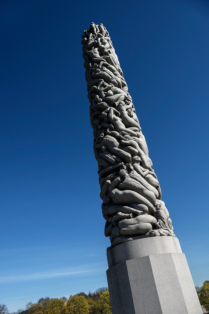 Monolitten in Vigelandsparken, sculpture park of sculptor Gustav Vigeland, Frogner Park, Oslo, Norway, Scandinavia, Europe