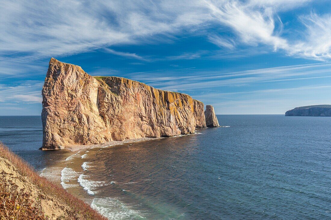 Canada, Quebec, Gaspe Peninsula, Perce, Perce Rock.