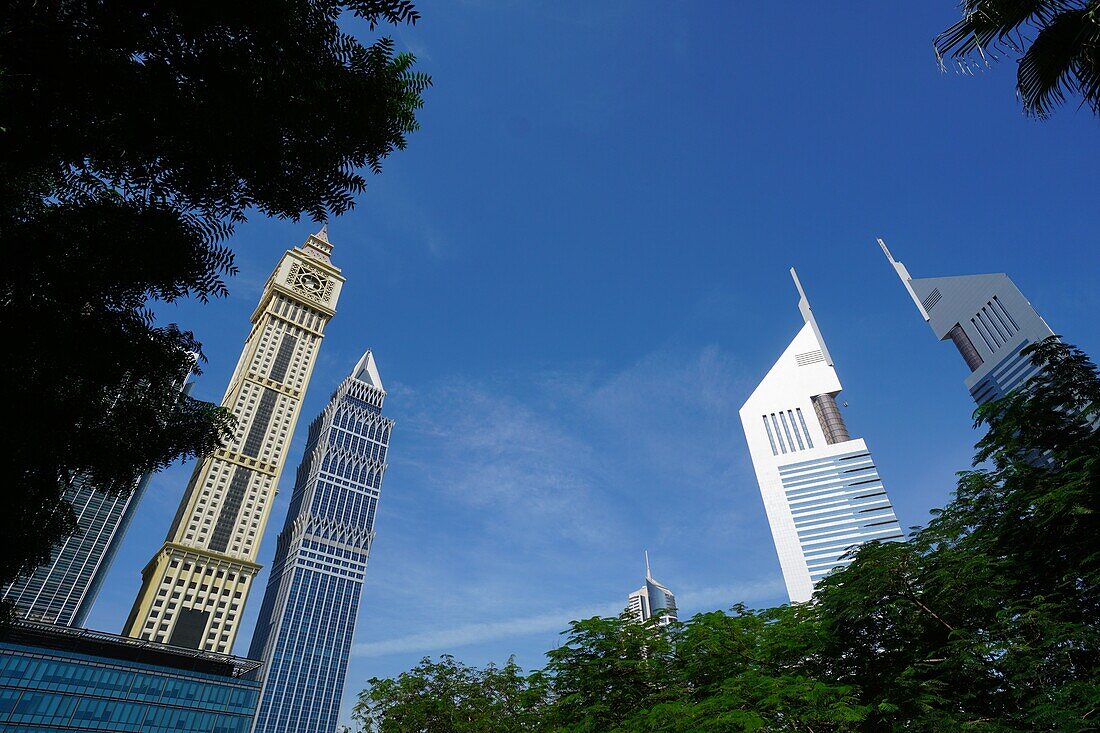 Emirates Towers, Hochhäuser, Sheikh Zayed Road, Dubai, VAE, Vereinigte Arabische Emirate