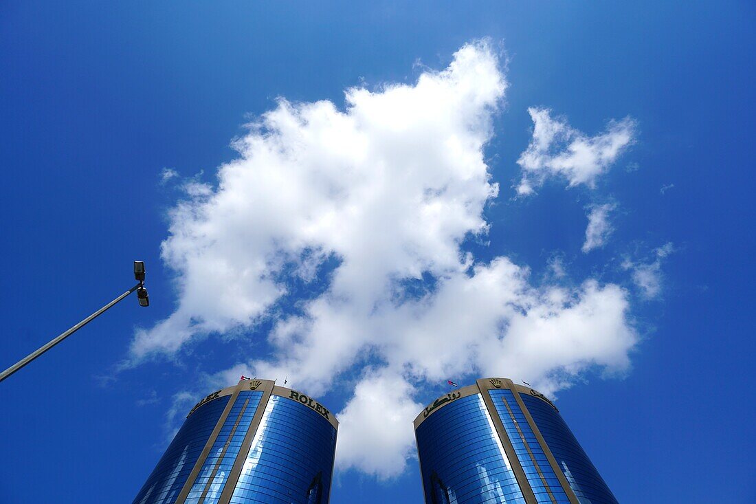 Wolke, Himmel, Deira Twin Towers, Dubai, VAE, Vereinigte Arabische Emirate